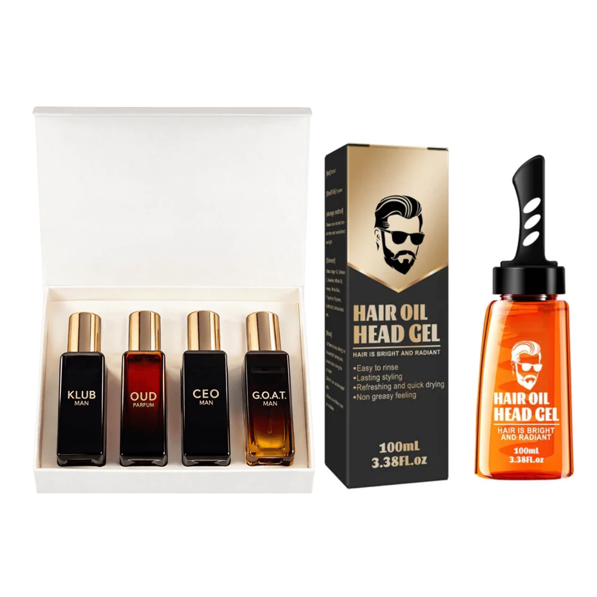 🎈Long-lasting men's perfume gift set (1 set with 4 bottles)