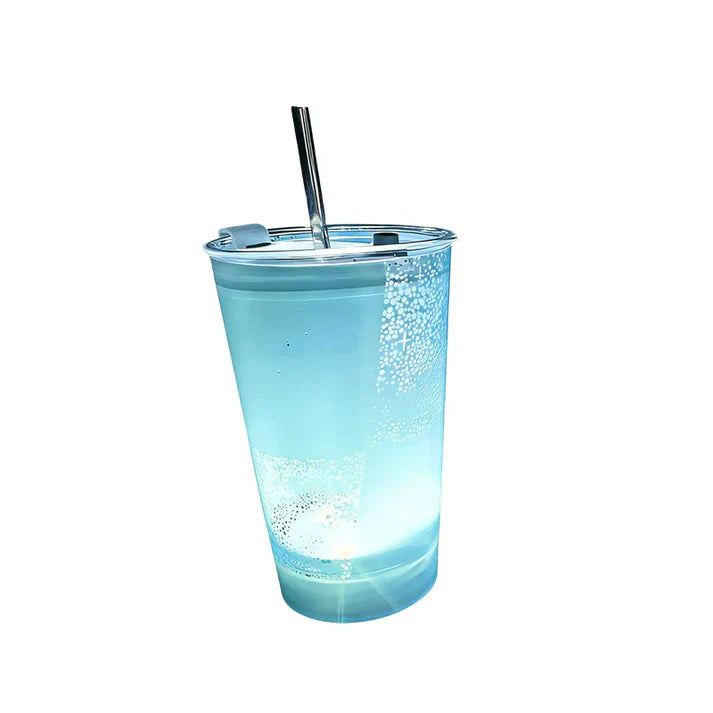 Luminous Red Bull Cup with Straw – For Parties, Bars & Events 🥤✨