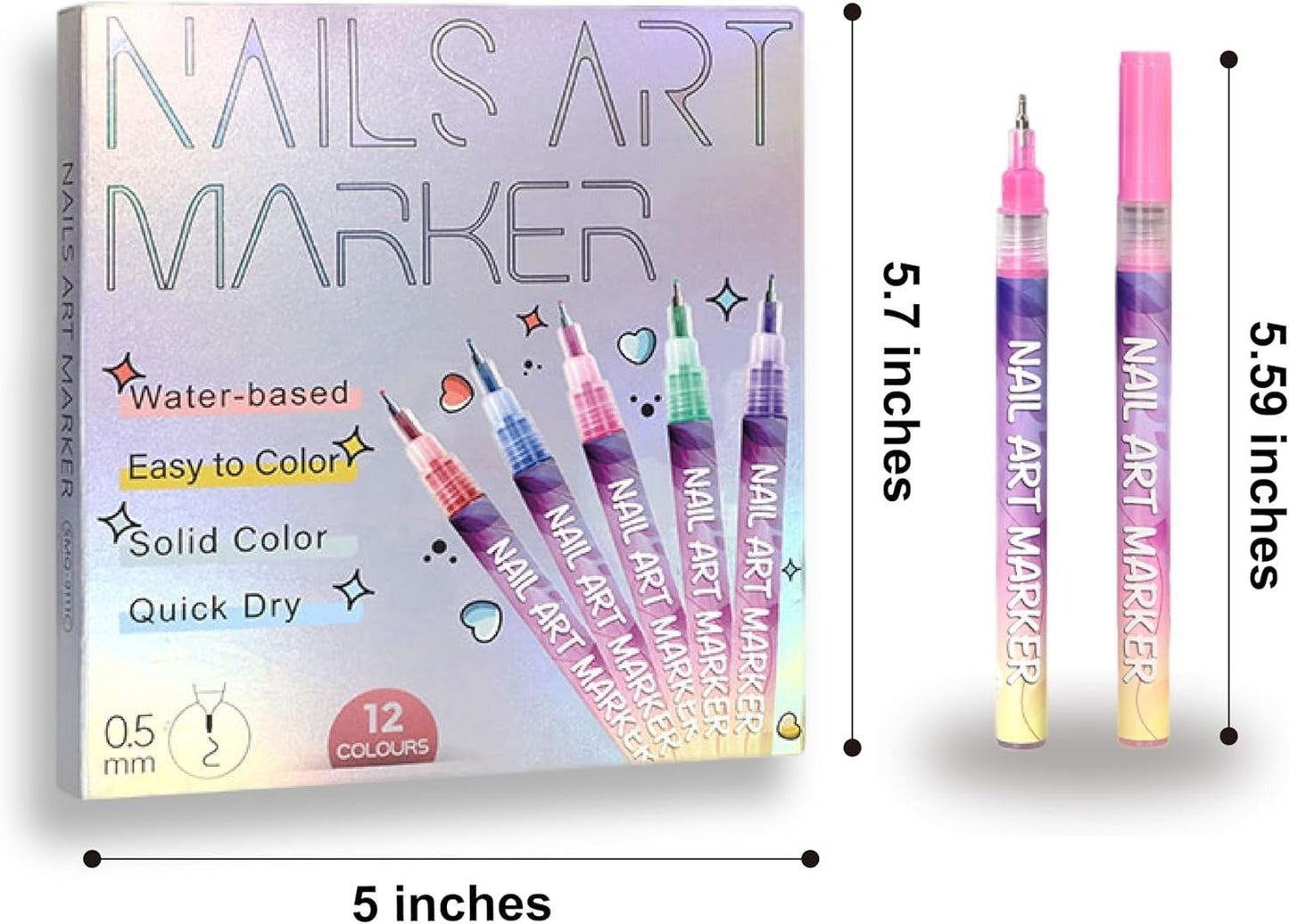 🎁LAST WEEK SPECIAL PRICE!!⏳12 Colors Nail Art Pens Set🎨💅