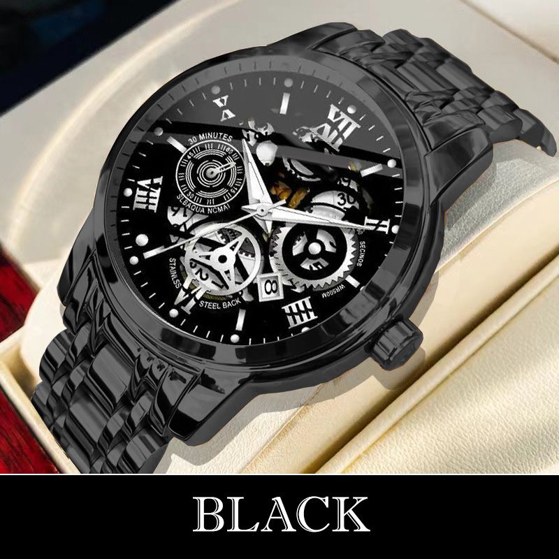 🔥Men's Waterproof Roman Skeleton Automatic Mechanical Watch