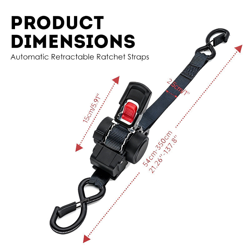 Automatic Retractable Ratchet Tie-Down Strap