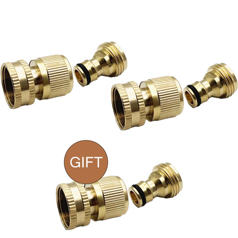 🔧 LIMITED-TIME 50% OFF! ✨ 3/4" Brass Quick Connect Fitting – Solid Brass, Leak-Proof, Easy-Grip 💧