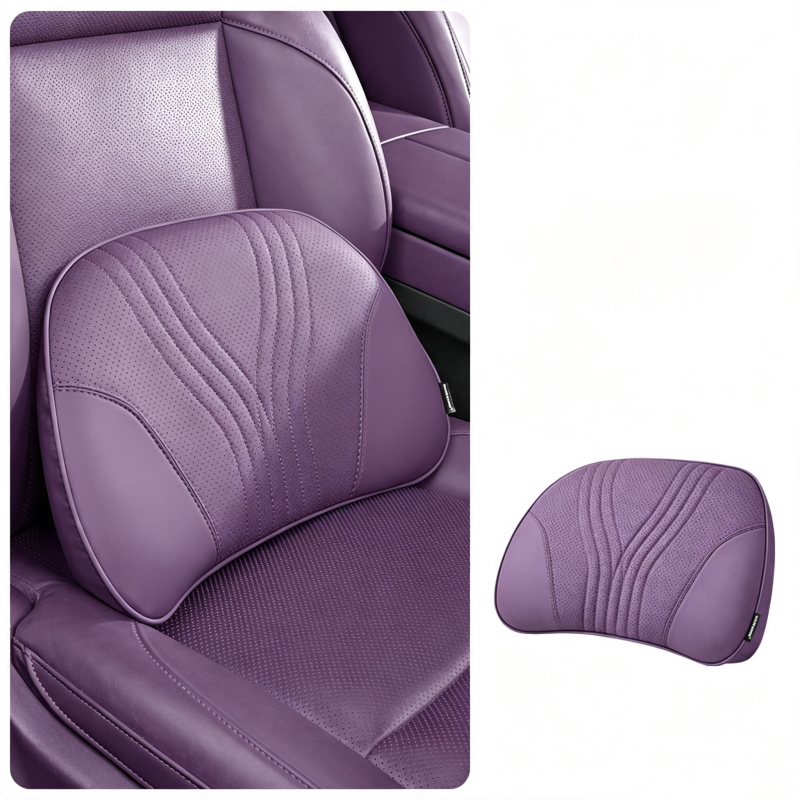 Premium Car Seat Headrest & Lumbar Support Cushion