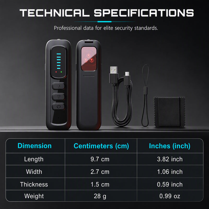 🔍🛡️ T19 Hidden Camera Detector – 6-in-1, RF, GPS, Bug Finder – Privacy Shield! 💪