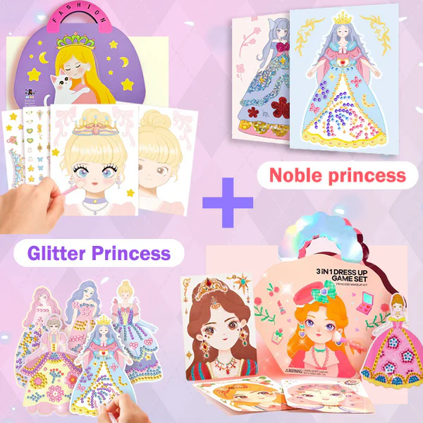🔥Hot Sale 49% OFF💝Fantasy 3-in-1 Princess Dress Up & Make Up Game Set💅