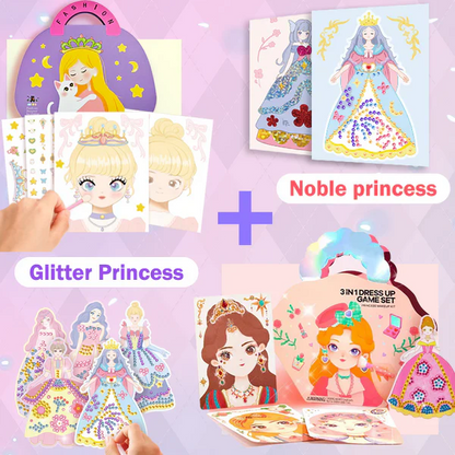 🔥Hot Sale 49% OFF💝Fantasy 3-in-1 Princess Dress Up & Make Up Game Set💅