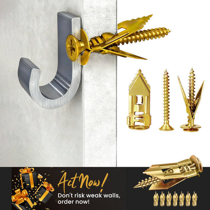 ⏰LIMITED TIME 50% OFF —— Over 55K+ SOLD!🔥🪛Self-drilling anchors Screws Screws，Drill, Fix, Hold. No Extra Tools Needed🔩🏠✨