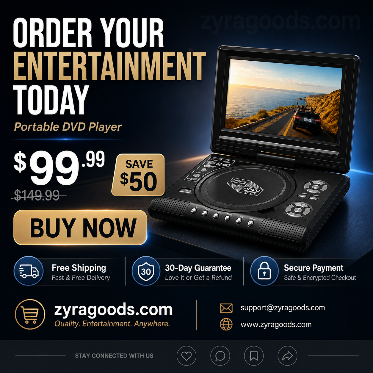 🔥2026 New Upgrade ＆ Hot Sale🔥 7.8" HD Portable DVD/EVD Player📺