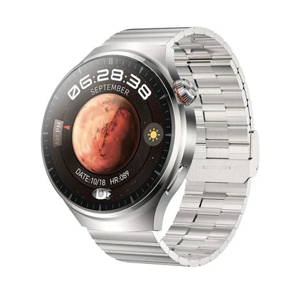 ✨New arrival✨ Watch 4 PRO Round Smartwatch: Bluetooth calling, waterproof, and smart voice assistant for your active life! 💪⌚