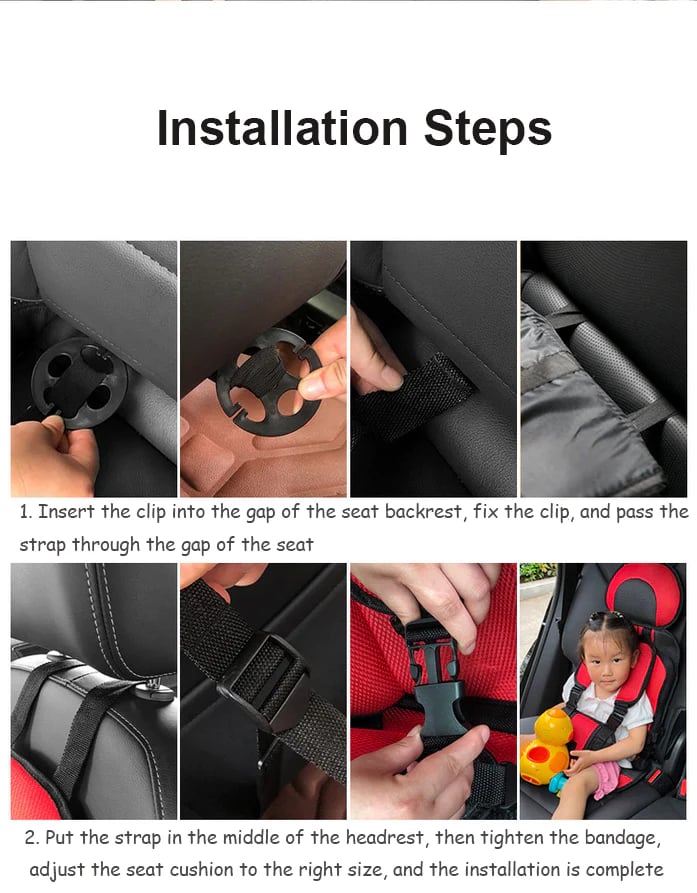 🔥Child car seat Simple portable car seat belt