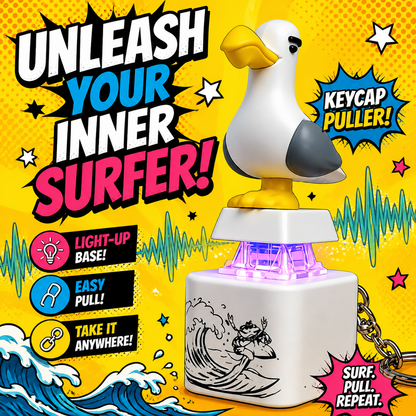 Mine Little Bird Voice-Activated Light-Up Electronic Keychain: Squeeze-to-Play Duck-Shaped Creative Keychain