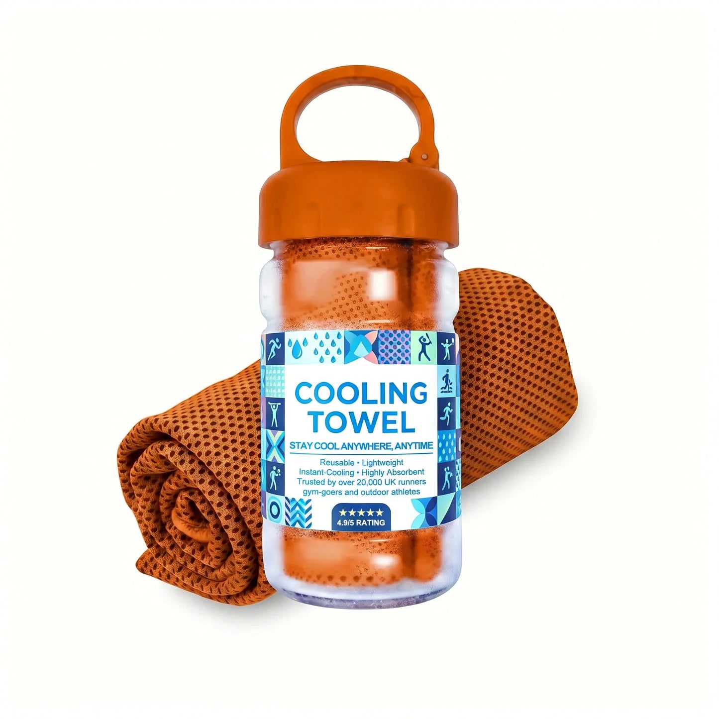 ⏰50% OFF-Buy 1 Get 1 Free❄💦Cold Sweat Towel You Can Use Anywhere, Anytime! Reusable Soft Absorbent Cooling Portable
