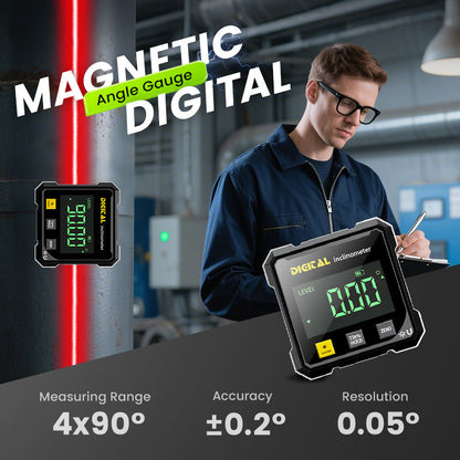 🔥4-Side Magnetic Digital Angle Gauge with Laser
