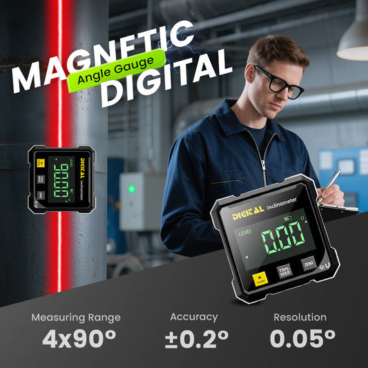 🔥4-Side Magnetic Digital Angle Gauge with Laser