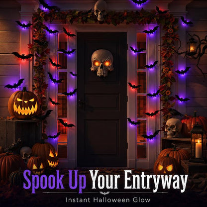 🦇Halloween 3D Bat LED Wall Light Decor🎃💡