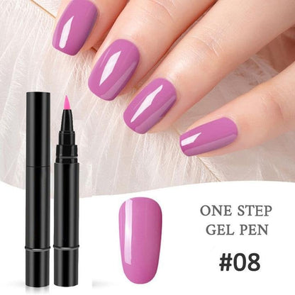 💅🌟 Limited Time Buy 1 Get 1 Free ! ✨One Step Nail Gel Pen🎨Free handheld mini UV nail lamp💡