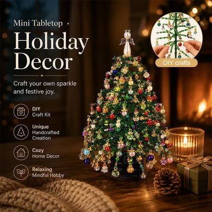 🎄✨ DIY Beaded Christmas Tree Kit – 🎅Create Your Own Sparkling Holiday Decoration