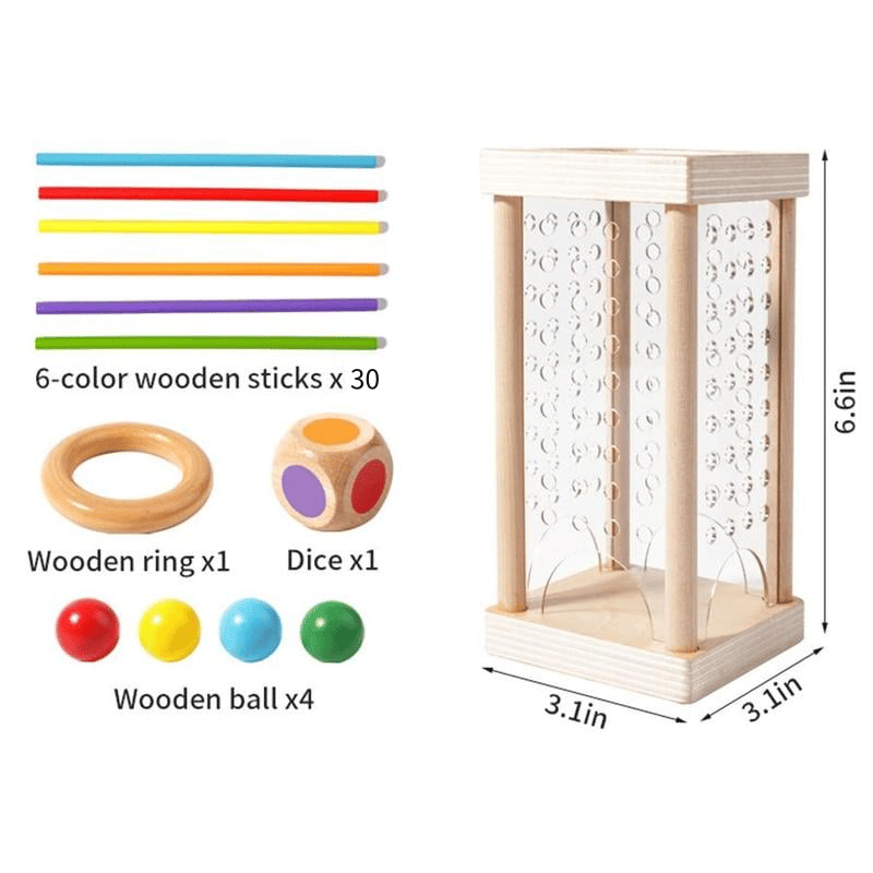 ⭐Wooden Peg Game With Balls for Children🎁