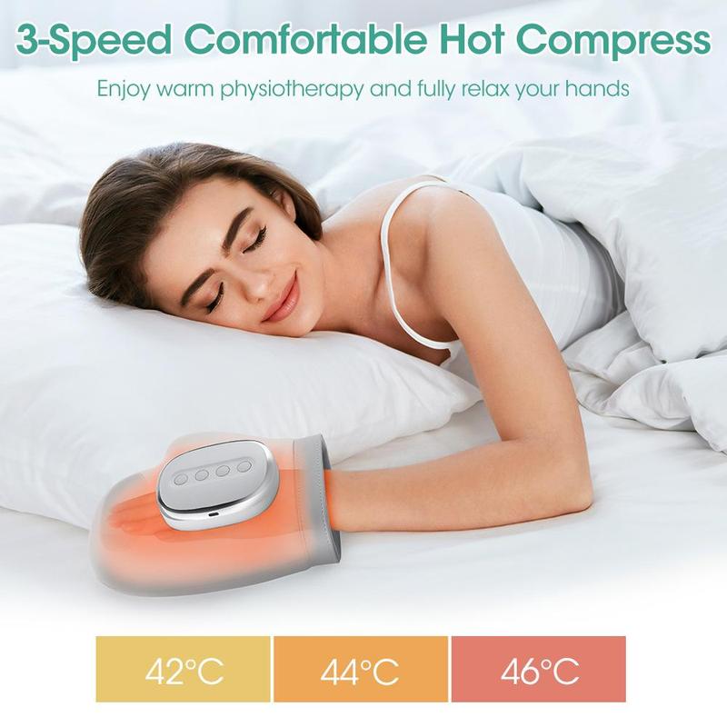 Smart Hand Massager with Heat Function – Air Pressure & Finger Zone Massage for Hands & Wrists ✋🔥