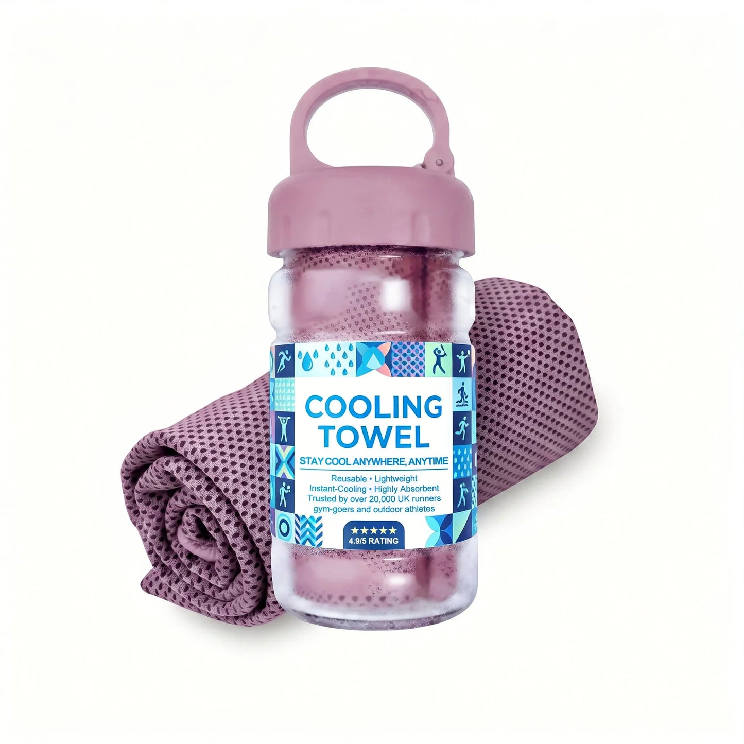 ⏰50% OFF-Buy 1 Get 1 Free❄💦Cold Sweat Towel You Can Use Anywhere, Anytime! Reusable Soft Absorbent Cooling Portable