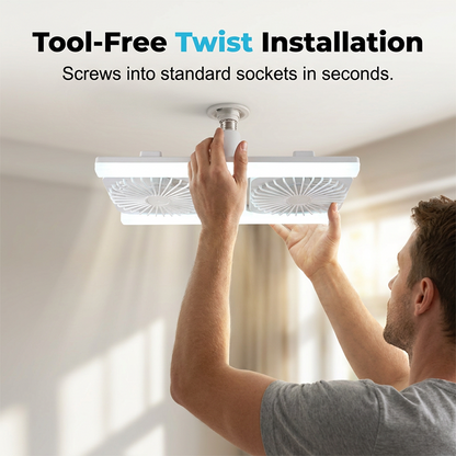 📢📢50% OFF !! ⏰ 2-in-1 LED Ceiling Fan Light – Dual Cooling, Ultra Bright, Tool-Free Install 🌀