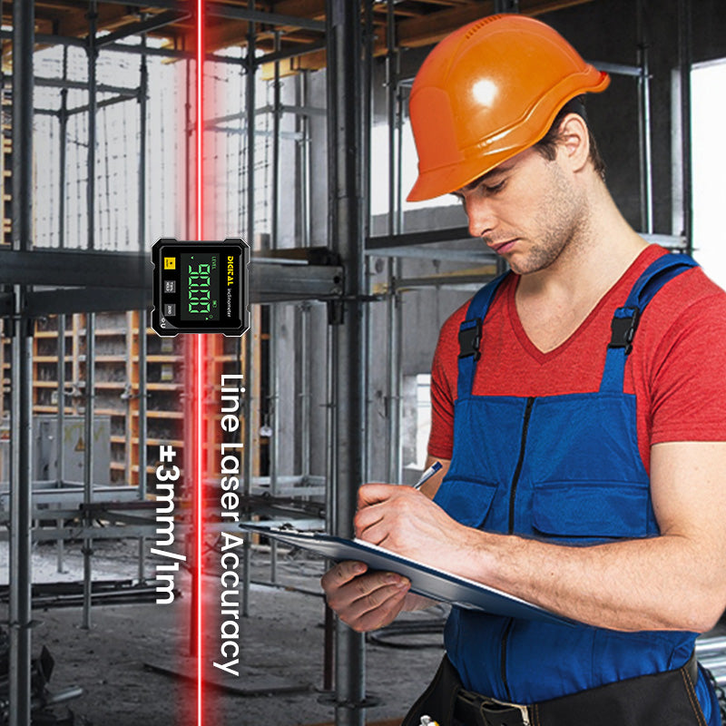 🔥4-Side Magnetic Digital Angle Gauge with Laser