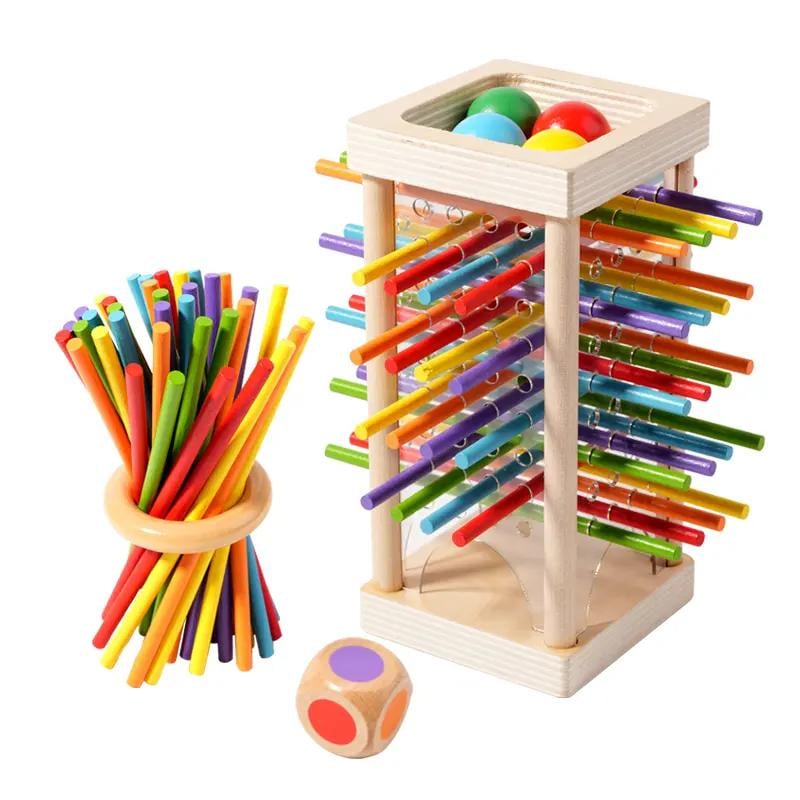 ⭐Wooden Peg Game With Balls for Children🎁
