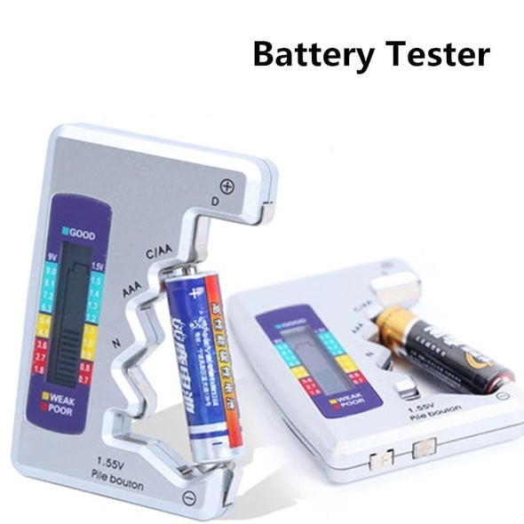 Last day📢📢50% off! ✨ Universal Battery Tester – Checks AA, AAA, 9V, Button & More Batteries in 3 Seconds! Compact, Accurate🔋⏱️