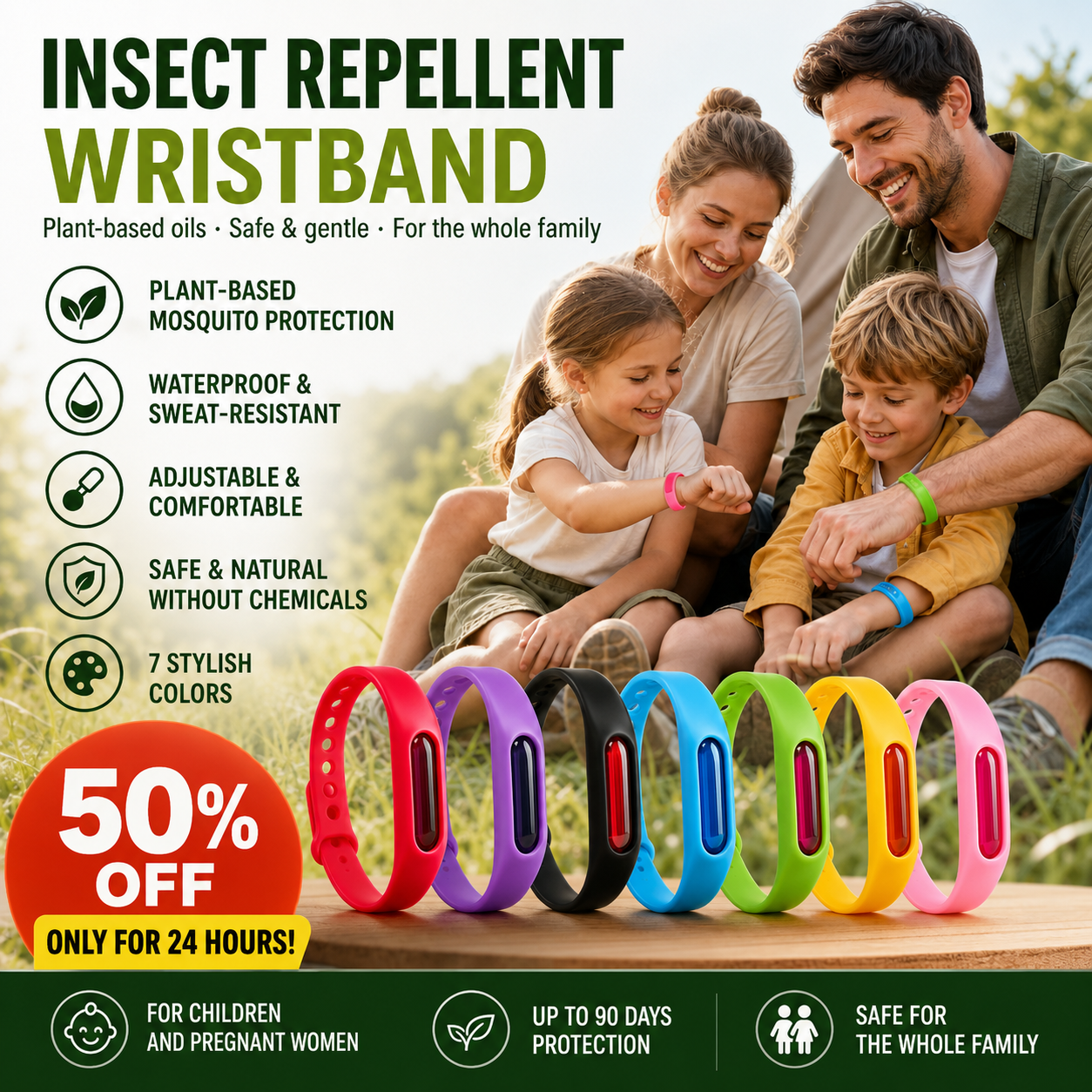 🎁 BUY 1 GET 1 FREE! 🦟 Mosquito Repellent Bracelet