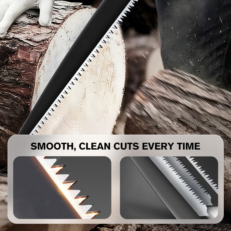 Lightweight and sharp universal pruning saw with sheath