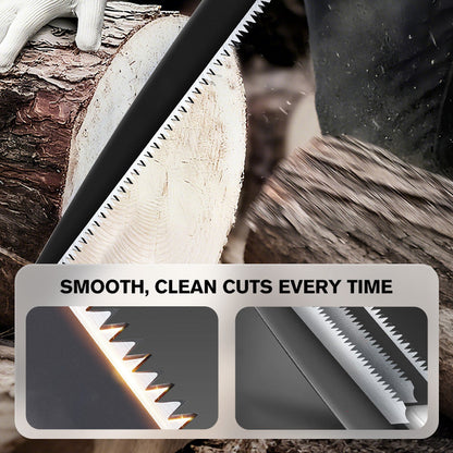 Lightweight and sharp universal pruning saw with sheath
