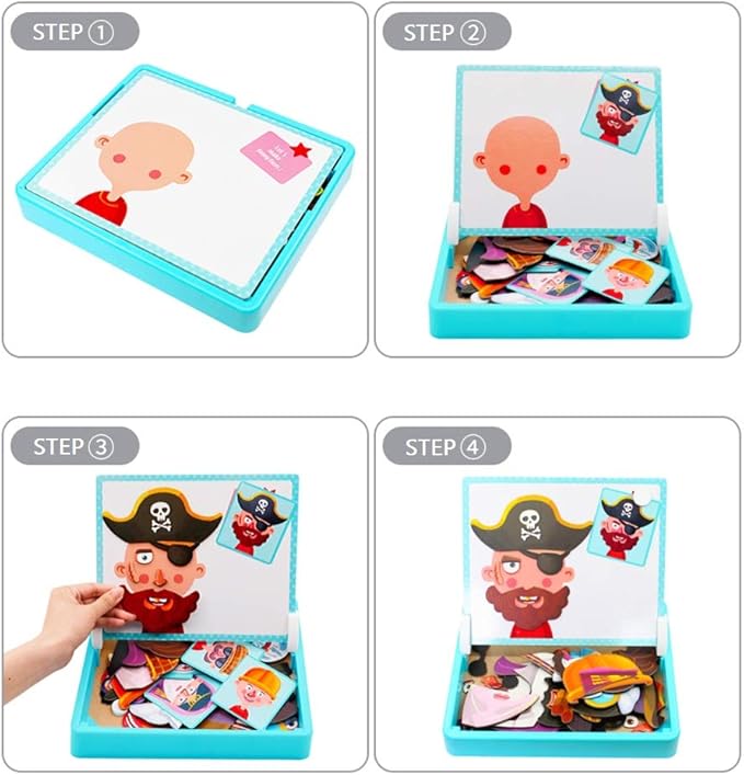 🔥While Supplies Last 50% OFF!🎉 Magnetic Puzzle Dress-Up Game Children's Double-Sided Educational Toy Portable Preschool Learning Toy