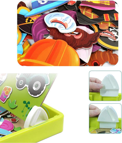 🔥While Supplies Last 50% OFF!🎉 Magnetic Puzzle Dress-Up Game Children's Double-Sided Educational Toy Portable Preschool Learning Toy