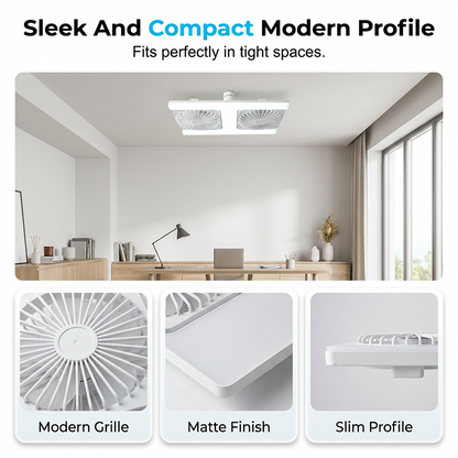 📢📢50% OFF !! ⏰ 2-in-1 LED Ceiling Fan Light – Dual Cooling, Ultra Bright, Tool-Free Install 🌀
