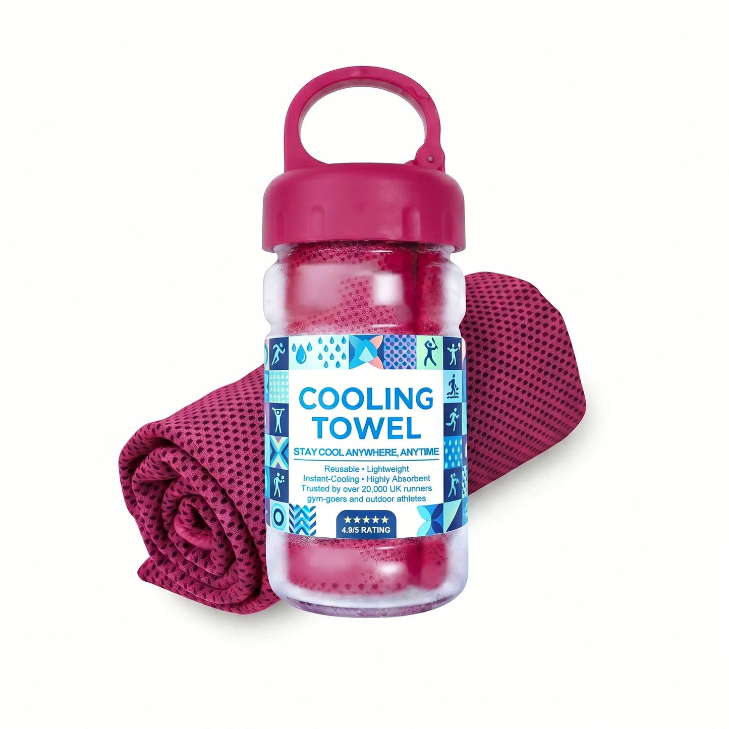 ⏰50% OFF-Buy 1 Get 1 Free❄💦Cold Sweat Towel You Can Use Anywhere, Anytime! Reusable Soft Absorbent Cooling Portable