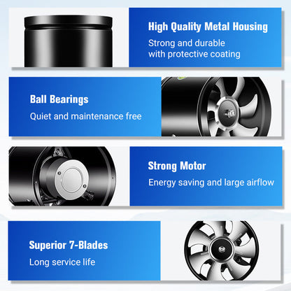 💨 50% OFF! Pousbo® Super Suction Mute Exhaust Fan – Powerful airflow, ultra-quiet (<30dB)🛡️✨