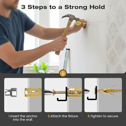 ⏰LIMITED TIME 50% OFF —— Over 55K+ SOLD!🔥🪛Self-drilling anchors Screws Screws，Drill, Fix, Hold. No Extra Tools Needed🔩🏠✨