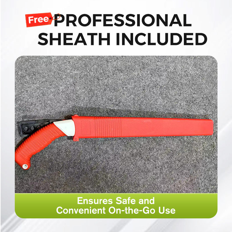 Lightweight and sharp universal pruning saw with sheath