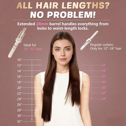 🔥28mm Negative Ion Fully Automatic Curling Iron—Create Perfect French Curls
