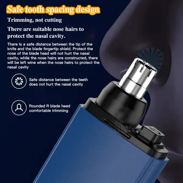 ⚡ LIMITED-TIME 50% OFF! Rechargeable Electric Nose Hair Trimmer, Portable Safe Round Head Mens Grooming Tool