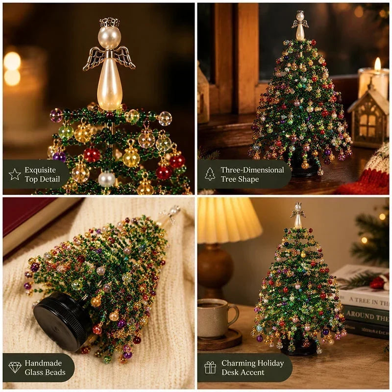 🎄✨ DIY Beaded Christmas Tree Kit – 🎅Create Your Own Sparkling Holiday Decoration