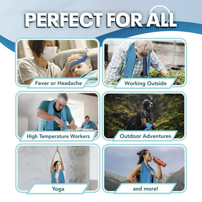 ⏰50% OFF-Buy 1 Get 1 Free❄💦Cold Sweat Towel You Can Use Anywhere, Anytime! Reusable Soft Absorbent Cooling Portable