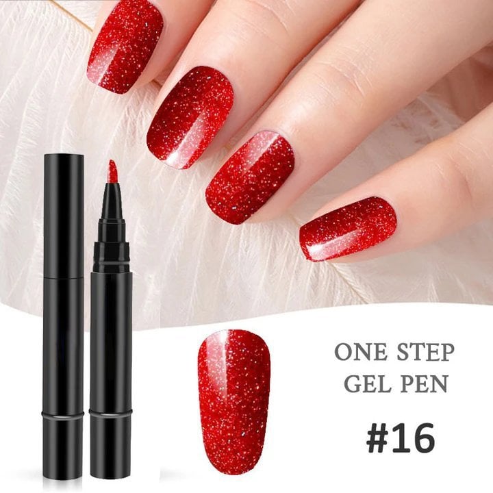 💅🌟 Limited Time Buy 1 Get 1 Free ! ✨One Step Nail Gel Pen🎨Free handheld mini UV nail lamp💡