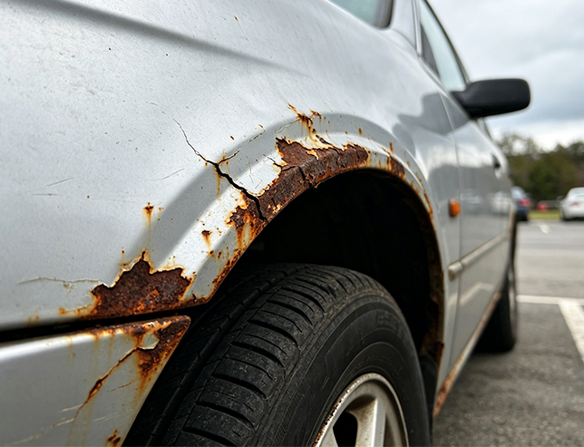 Car rust before treatment