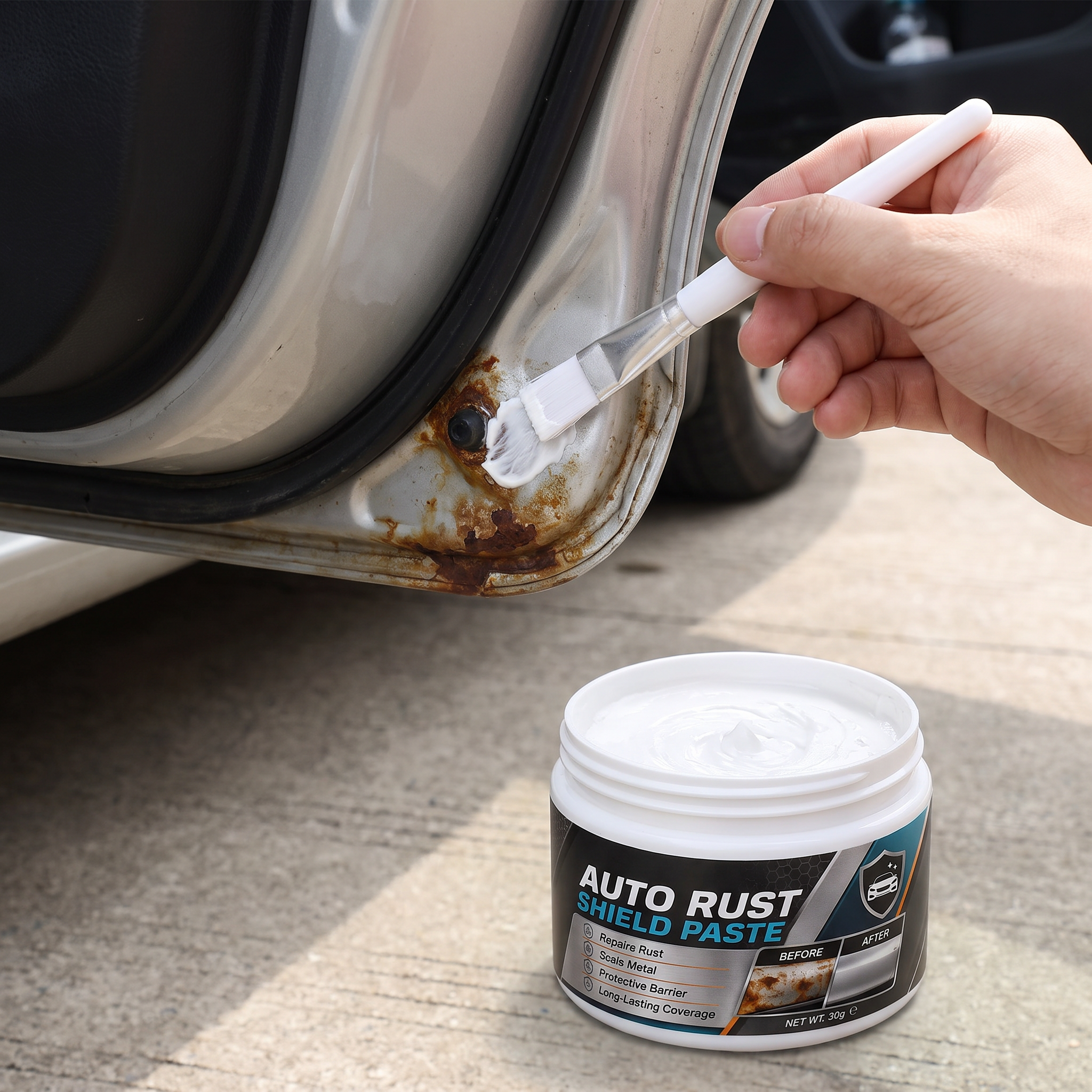 Metal rust care scene