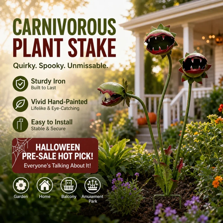 🔥50% OFF 🌻Plants vs. Zombies comes to life！🏡Whimsical Metal Carnivorous Plant Garden Stake