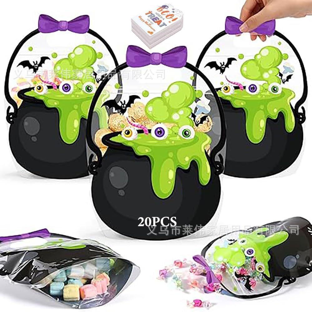👻Halloween Bestsellers-50%off🎃Halloween Transparent Pumpkin Favor Bags✨Perfect for Party, Trick-or-Treat, Classroom Gifts