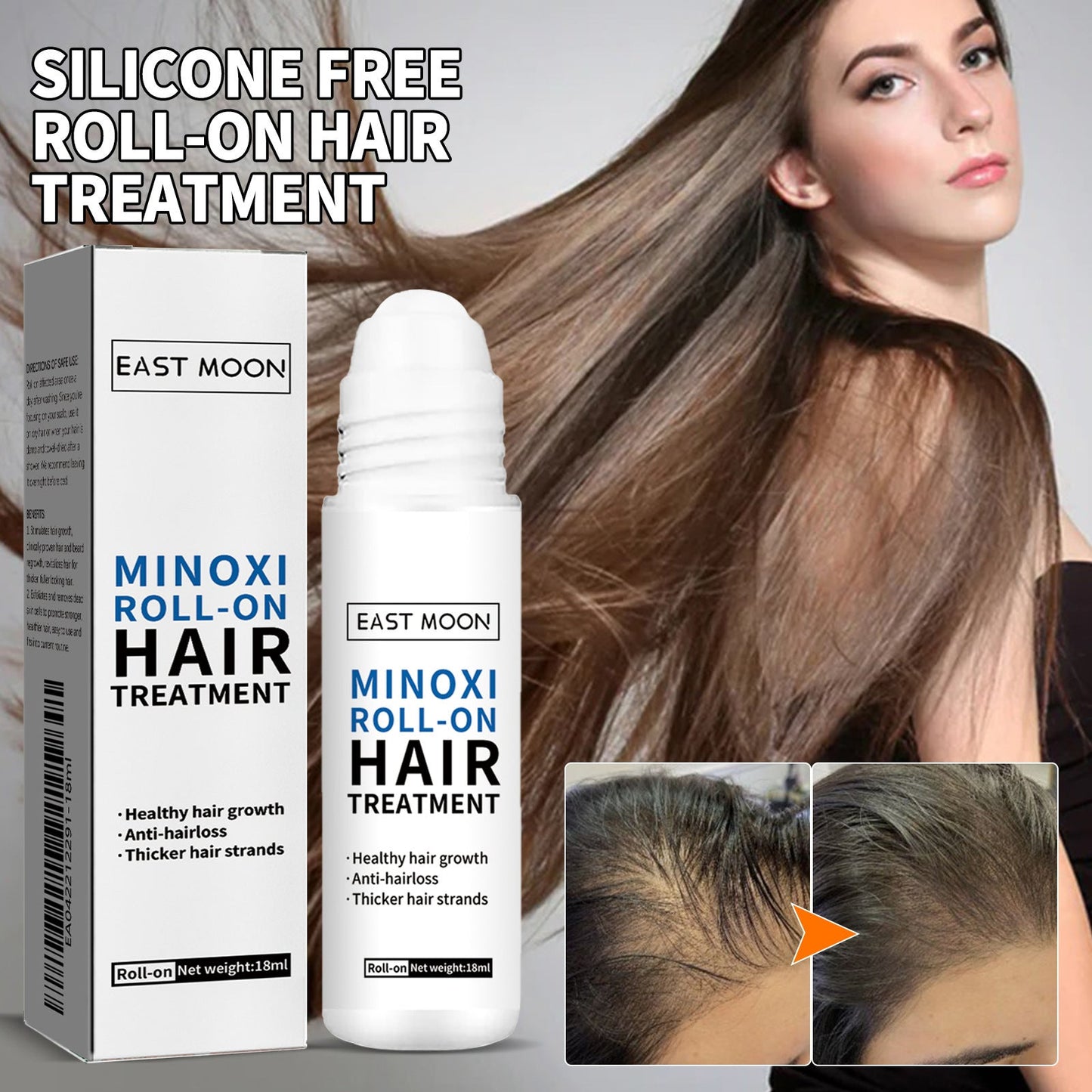 🔥Limited-time 50% off🌿EAST MOON Minoxi Roll-On Hair Treatment