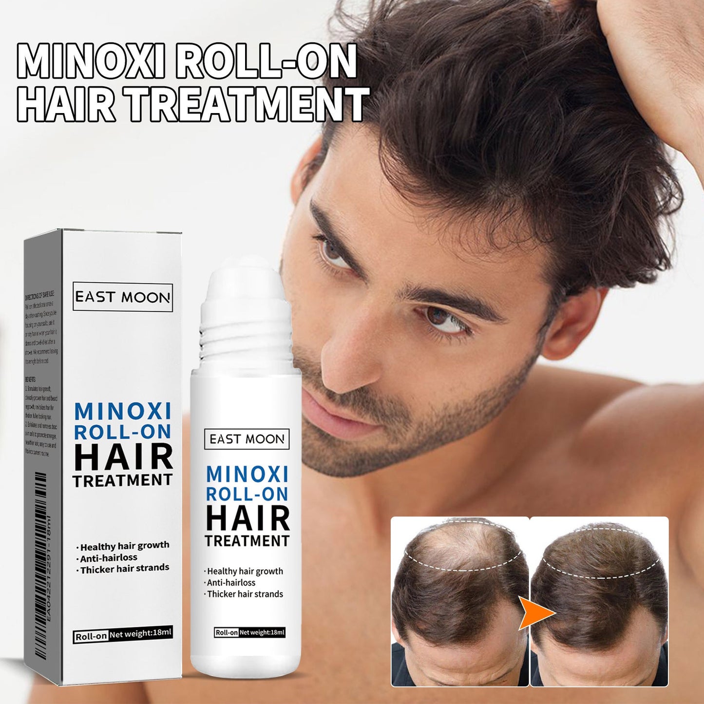 🔥Limited-time 50% off🌿EAST MOON Minoxi Roll-On Hair Treatment