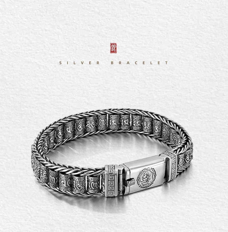 💥Six Character Truth-Prayer Wheel Bracelet⛓️